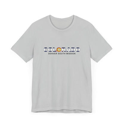 Colorado Denver South Mission Flag Title T-shirt - Latter-Day Saint LDS Missionary Gift - Book of Mormon