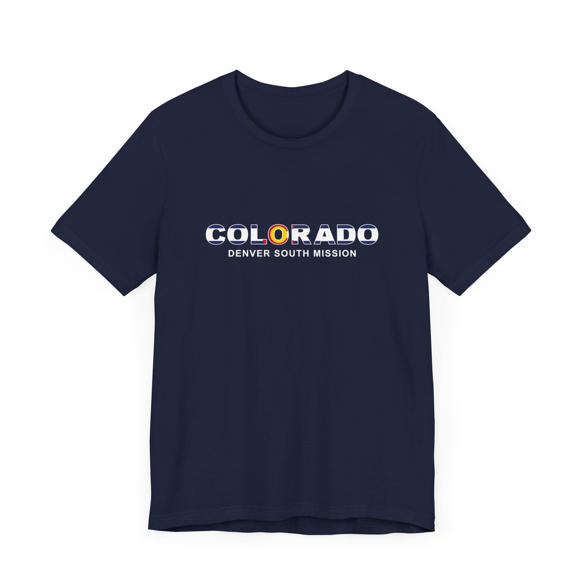 Colorado Denver South Mission Flag Title T-shirt - Latter-Day Saint LDS Missionary Gift - Book of Mormon