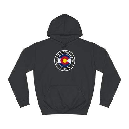 Colorado Denver South Mission State Flag Logo (Black Border) College Hoodie