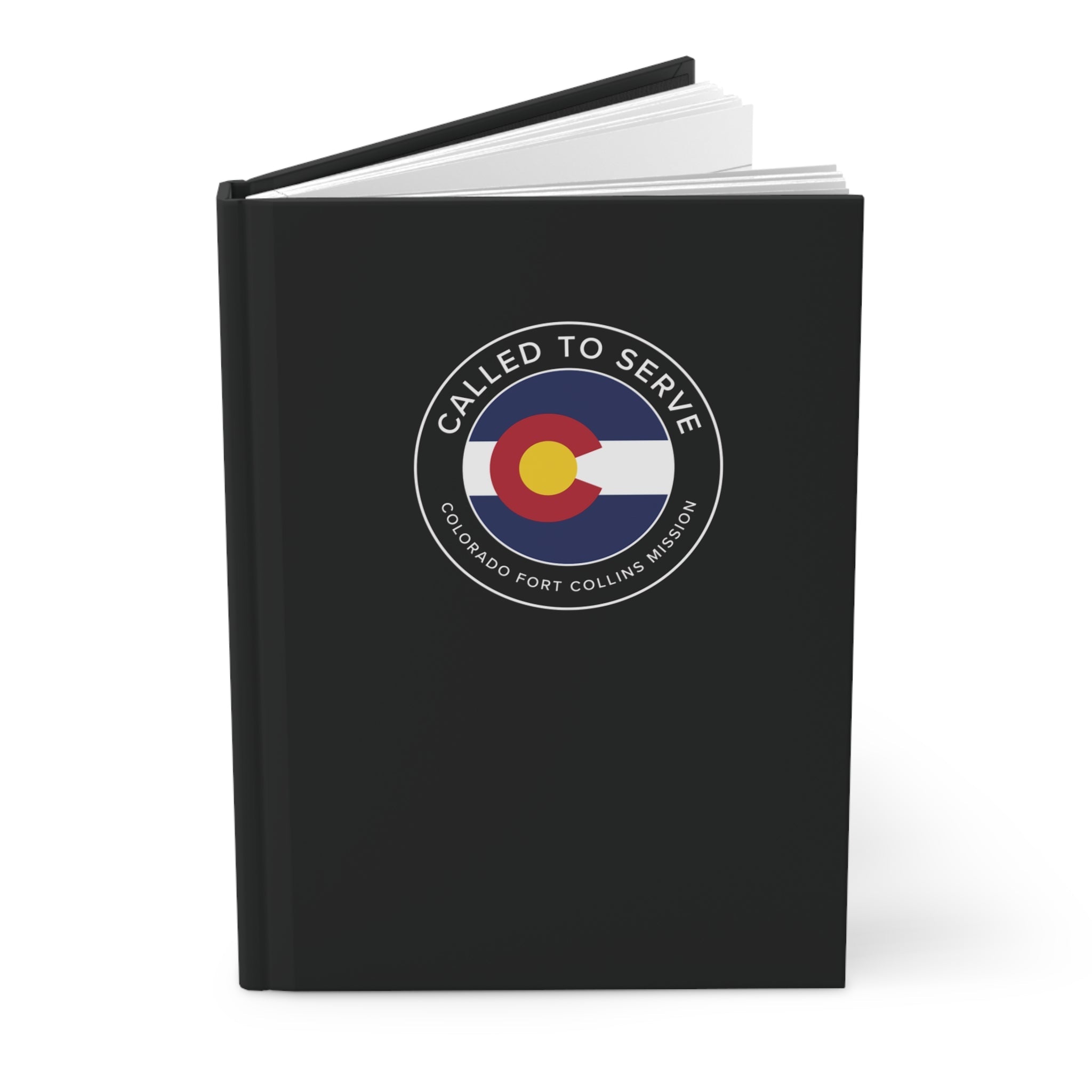 Colorado Fort Collins Mission Circle Flag Called to Serve Black Hardcover Journal Matte - Latter-Day Saint LDS Missionary Gift - Book of Mormon