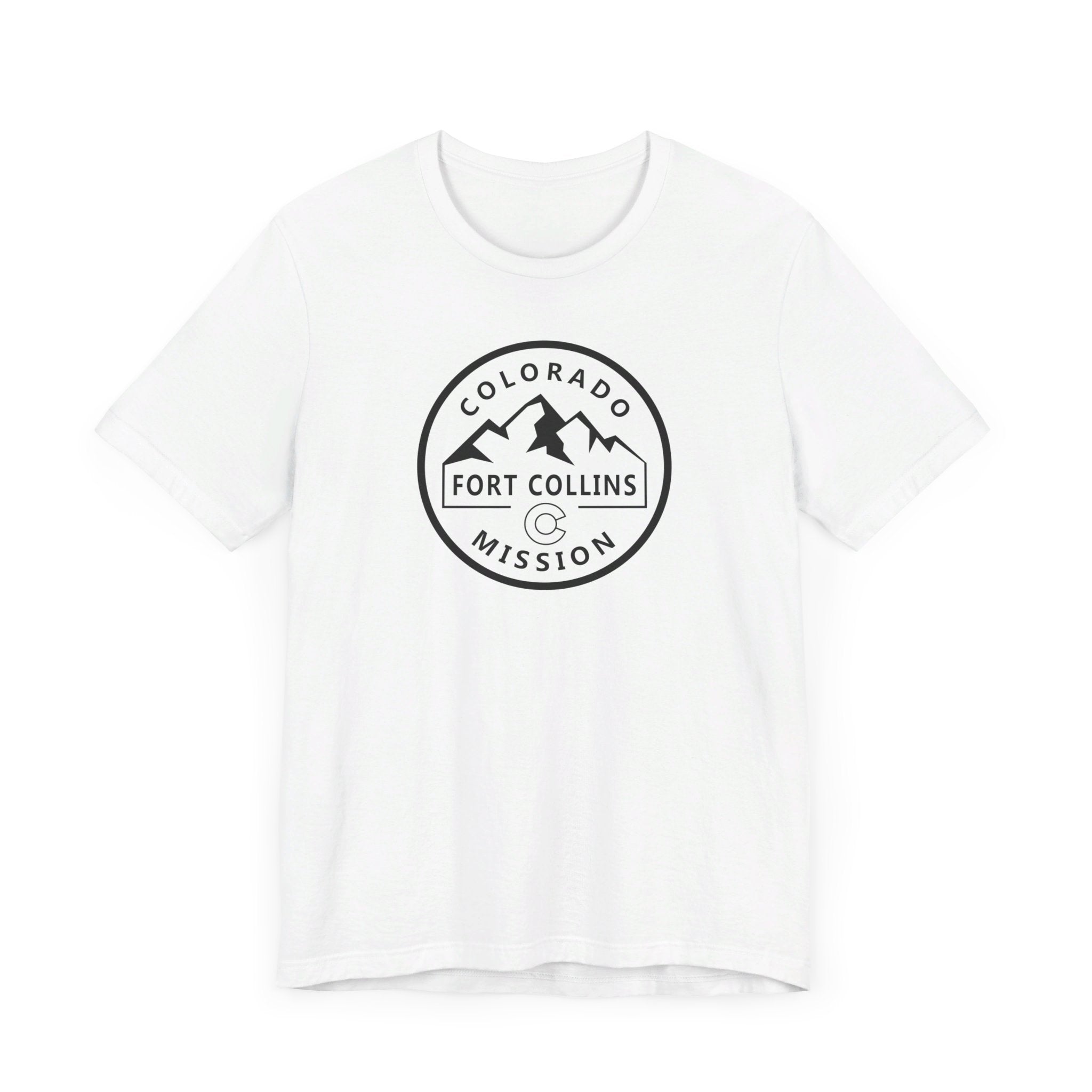 Colorado Fort Collins Mission Circular Monochrome Logo T-Shirt - Latter-Day Saint LDS Missionary Gift - Book of Mormon