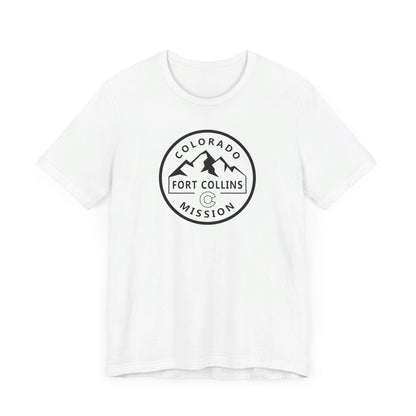 Colorado Fort Collins Mission Circular Monochrome Logo T-Shirt - Latter-Day Saint LDS Missionary Gift - Book of Mormon