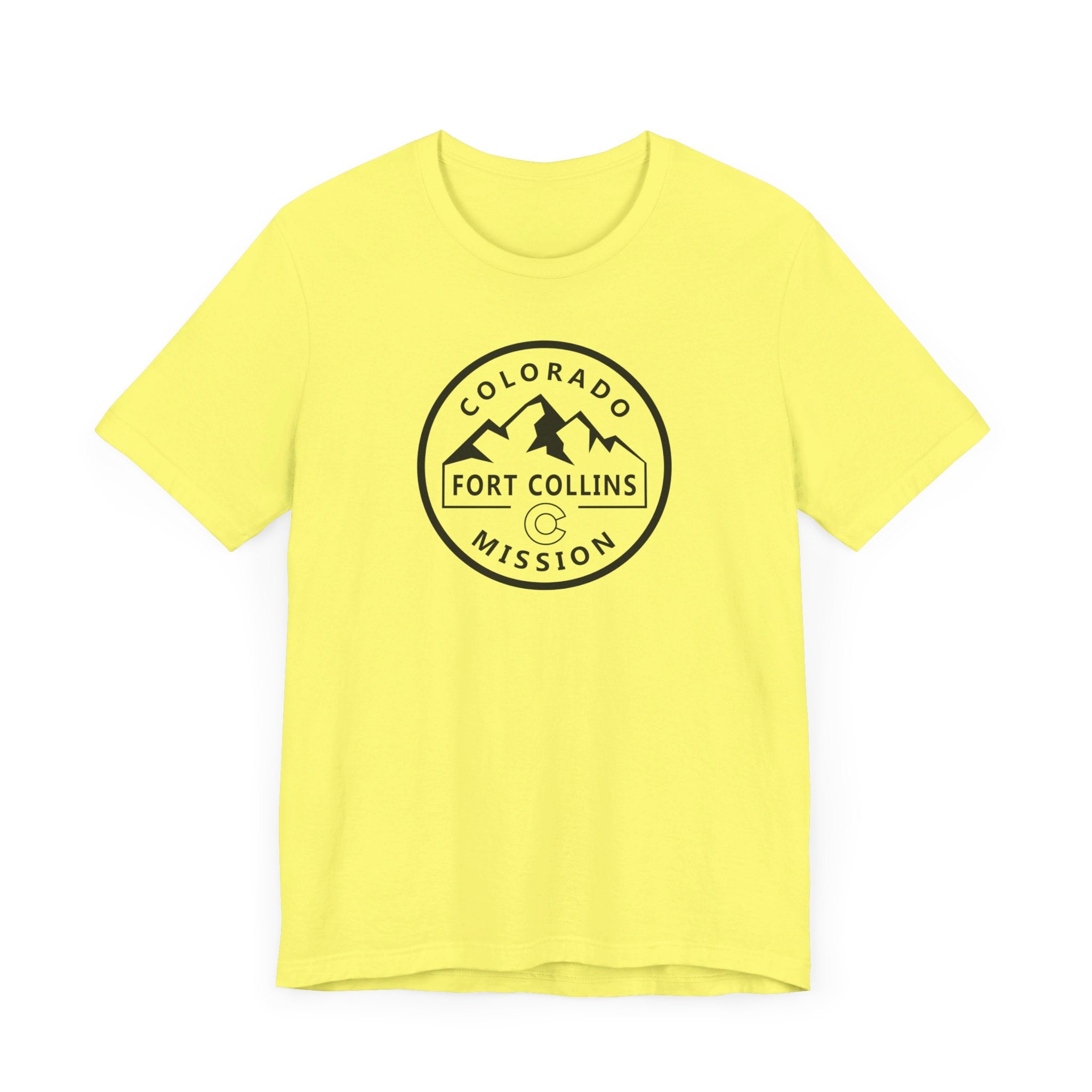 Colorado Fort Collins Mission Circular Monochrome Logo T-Shirt - Latter-Day Saint LDS Missionary Gift - Book of Mormon