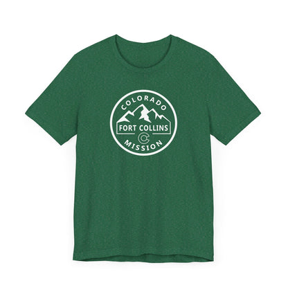 Colorado Fort Collins Mission Circular Monochrome Logo T-Shirt - Latter-Day Saint LDS Missionary Gift - Book of Mormon