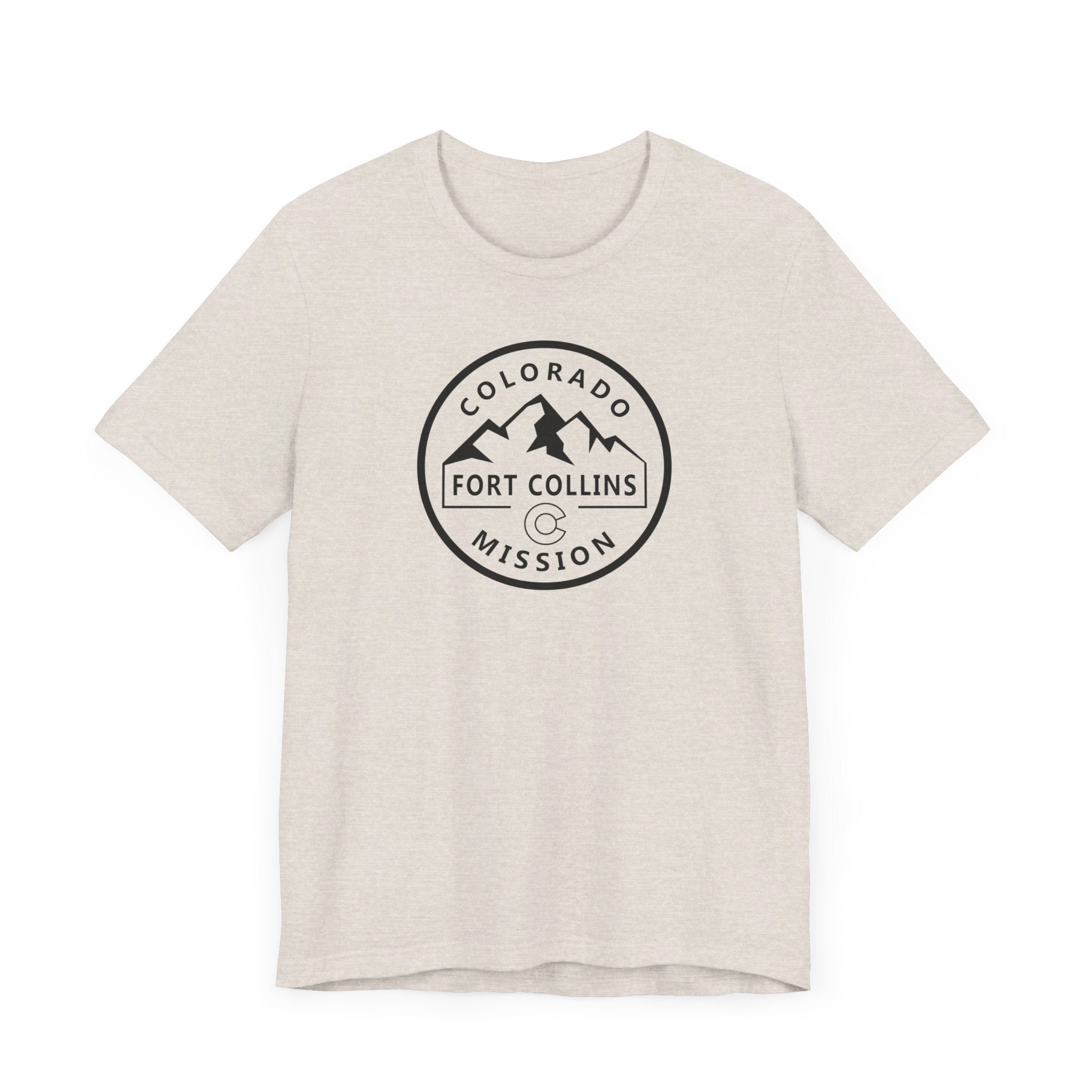 Colorado Fort Collins Mission Circular Monochrome Logo T-Shirt - Latter-Day Saint LDS Missionary Gift - Book of Mormon