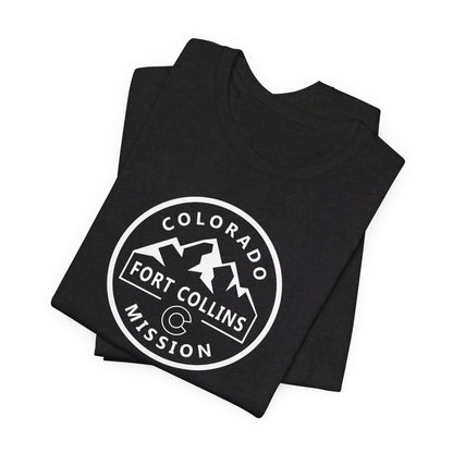 Colorado Fort Collins Mission Circular Monochrome Logo T-Shirt - Latter-Day Saint LDS Missionary Gift - Book of Mormon