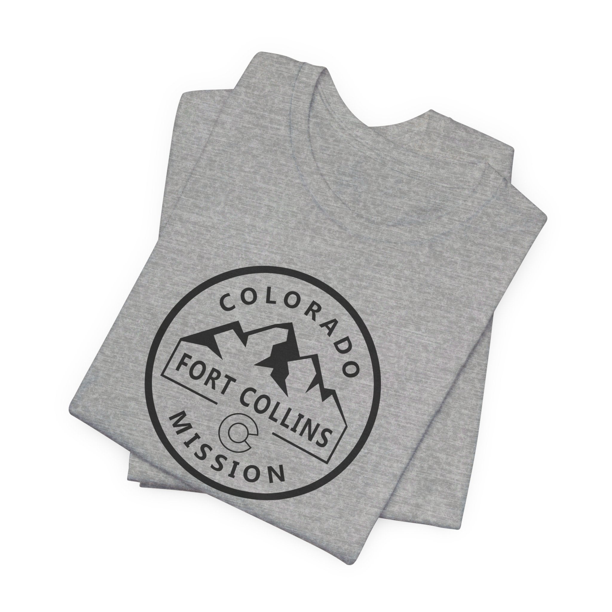 Colorado Fort Collins Mission Circular Monochrome Logo T-Shirt - Latter-Day Saint LDS Missionary Gift - Book of Mormon
