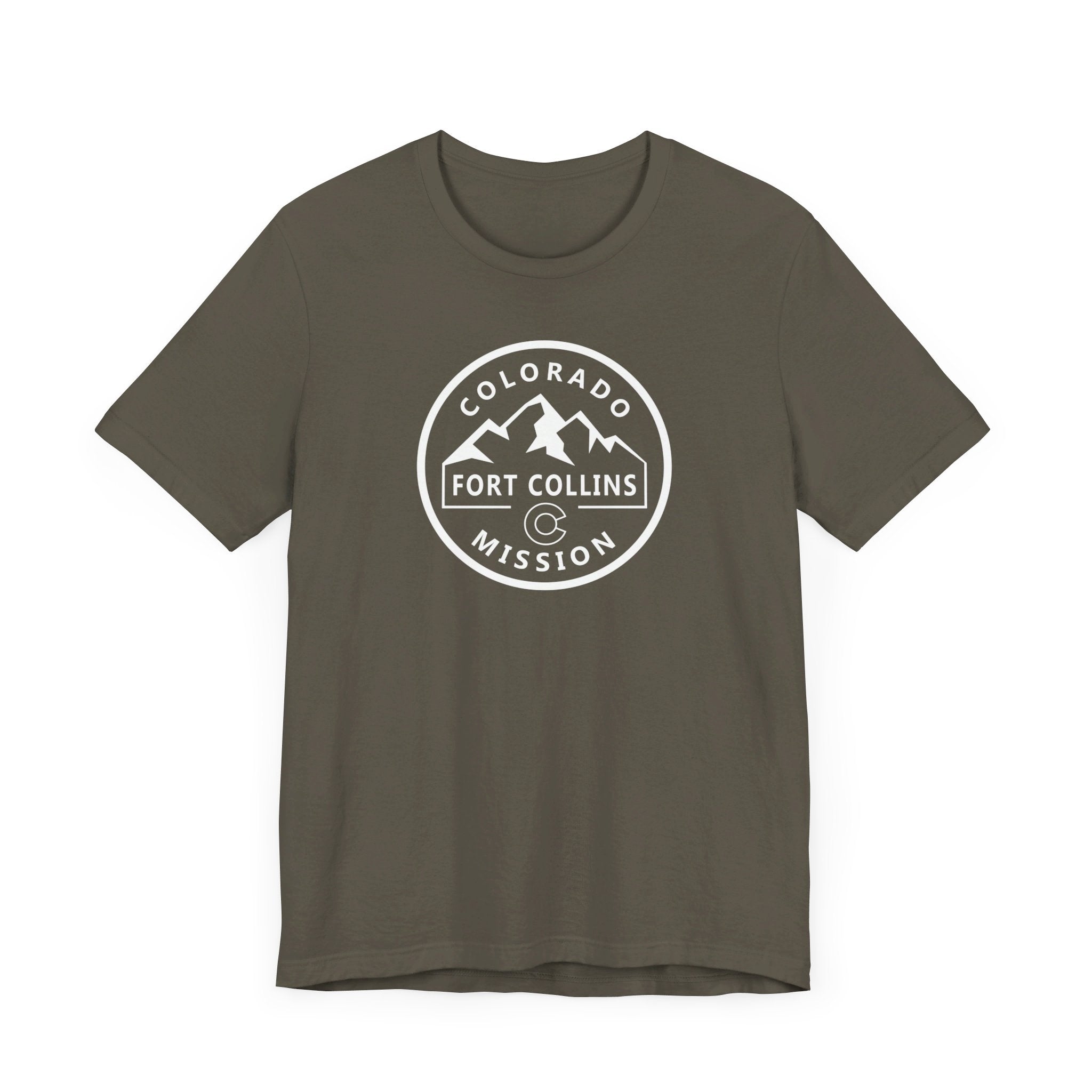 Colorado Fort Collins Mission Circular Monochrome Logo T-Shirt - Latter-Day Saint LDS Missionary Gift - Book of Mormon