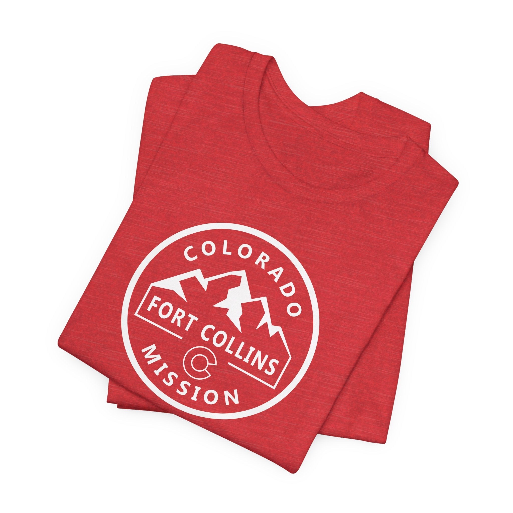 Colorado Fort Collins Mission Circular Monochrome Logo T-Shirt - Latter-Day Saint LDS Missionary Gift - Book of Mormon