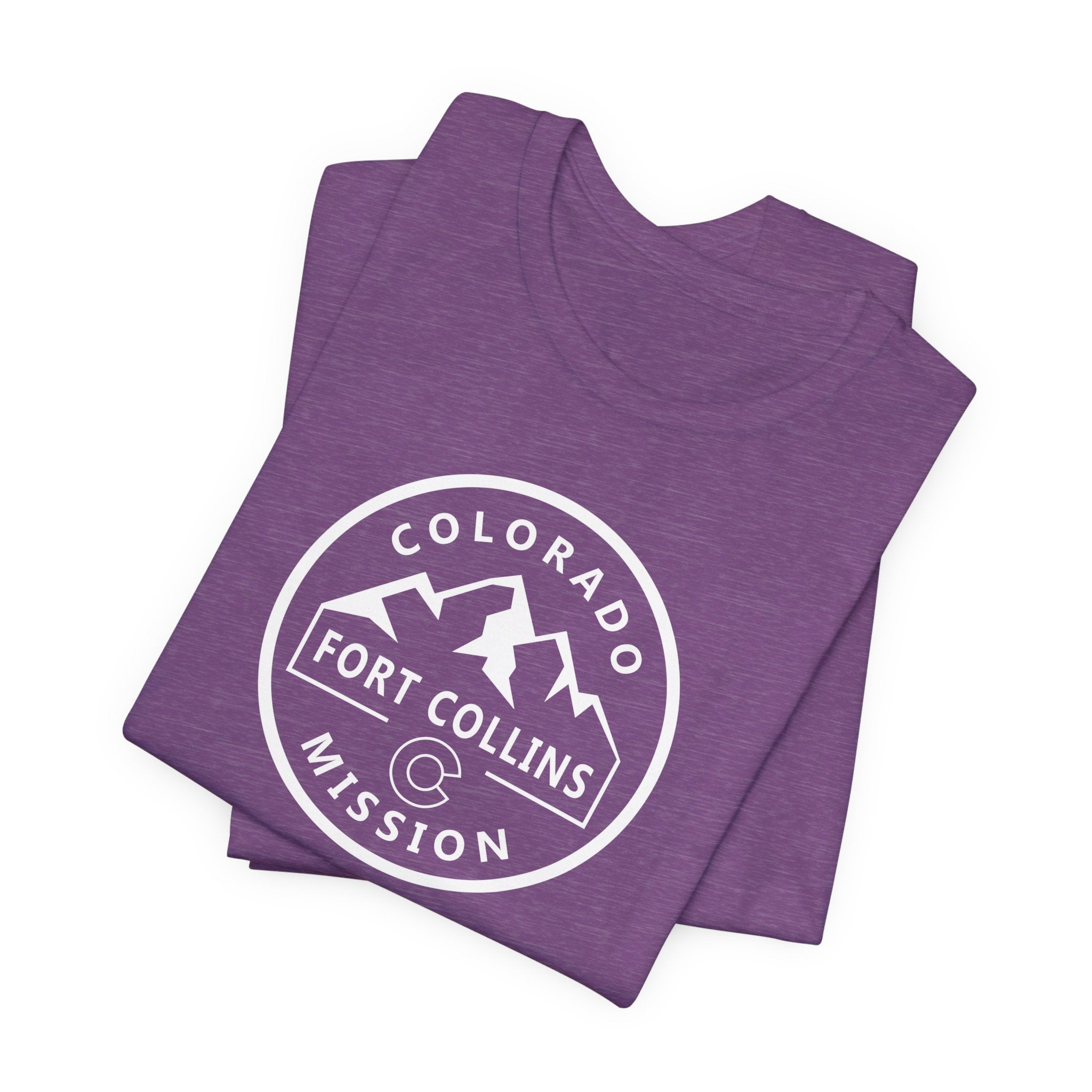 Colorado Fort Collins Mission Circular Monochrome Logo T-Shirt - Latter-Day Saint LDS Missionary Gift - Book of Mormon
