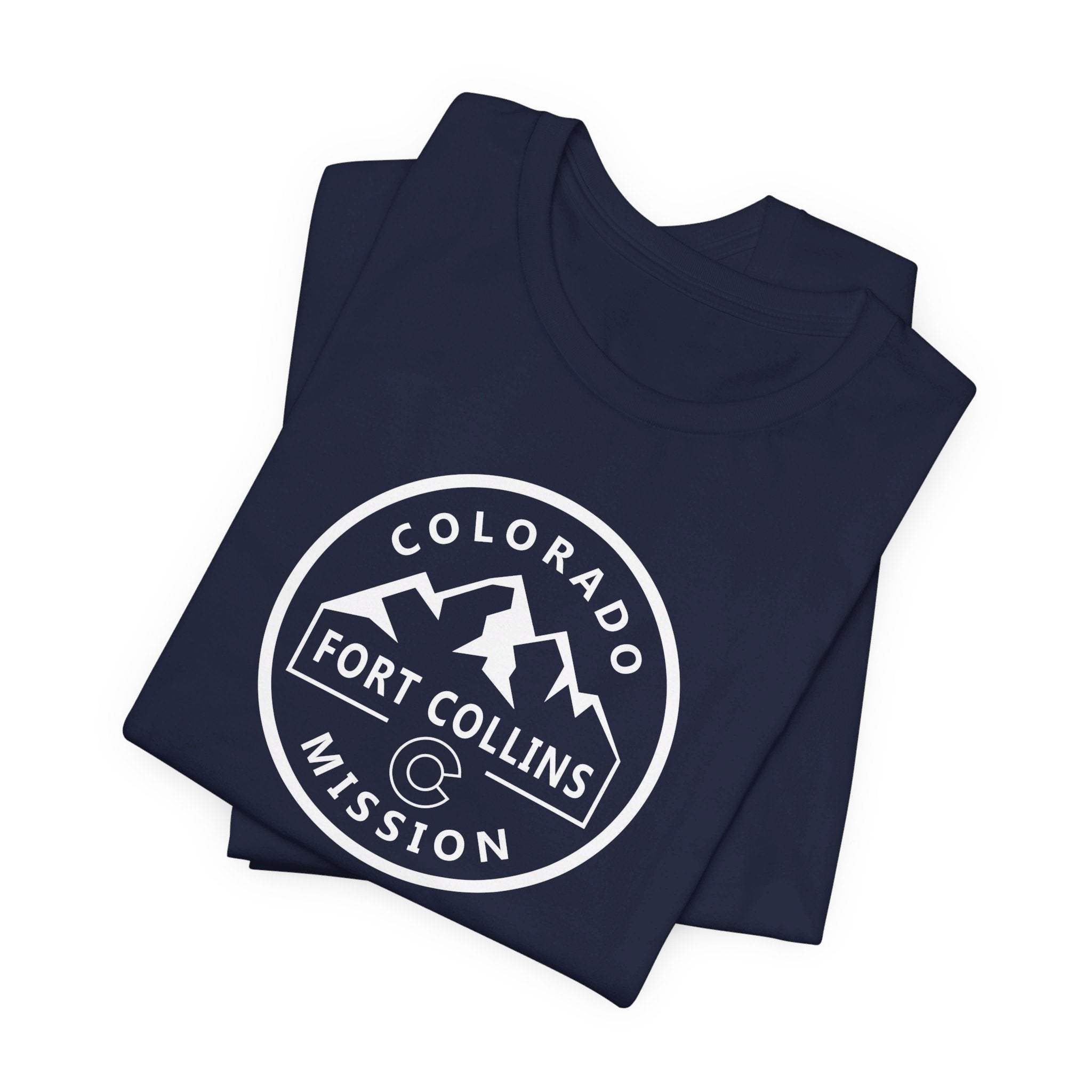 Colorado Fort Collins Mission Circular Monochrome Logo T-Shirt - Latter-Day Saint LDS Missionary Gift - Book of Mormon