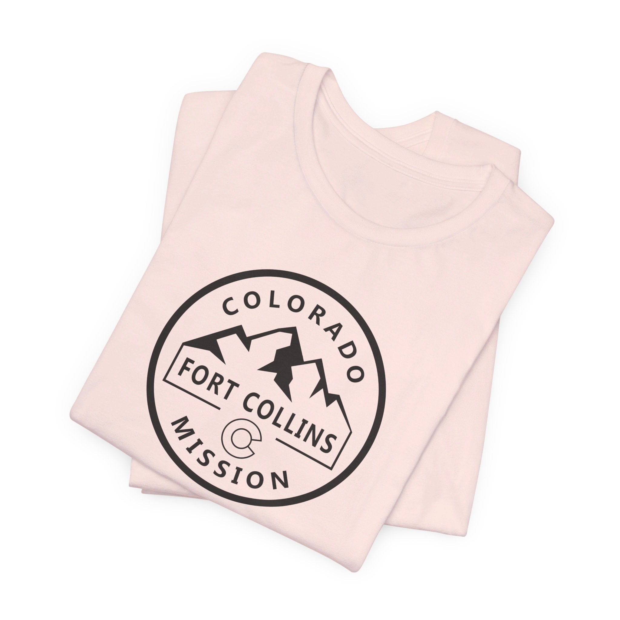 Colorado Fort Collins Mission Circular Monochrome Logo T-Shirt - Latter-Day Saint LDS Missionary Gift - Book of Mormon