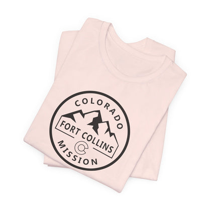 Colorado Fort Collins Mission Circular Monochrome Logo T-Shirt - Latter-Day Saint LDS Missionary Gift - Book of Mormon