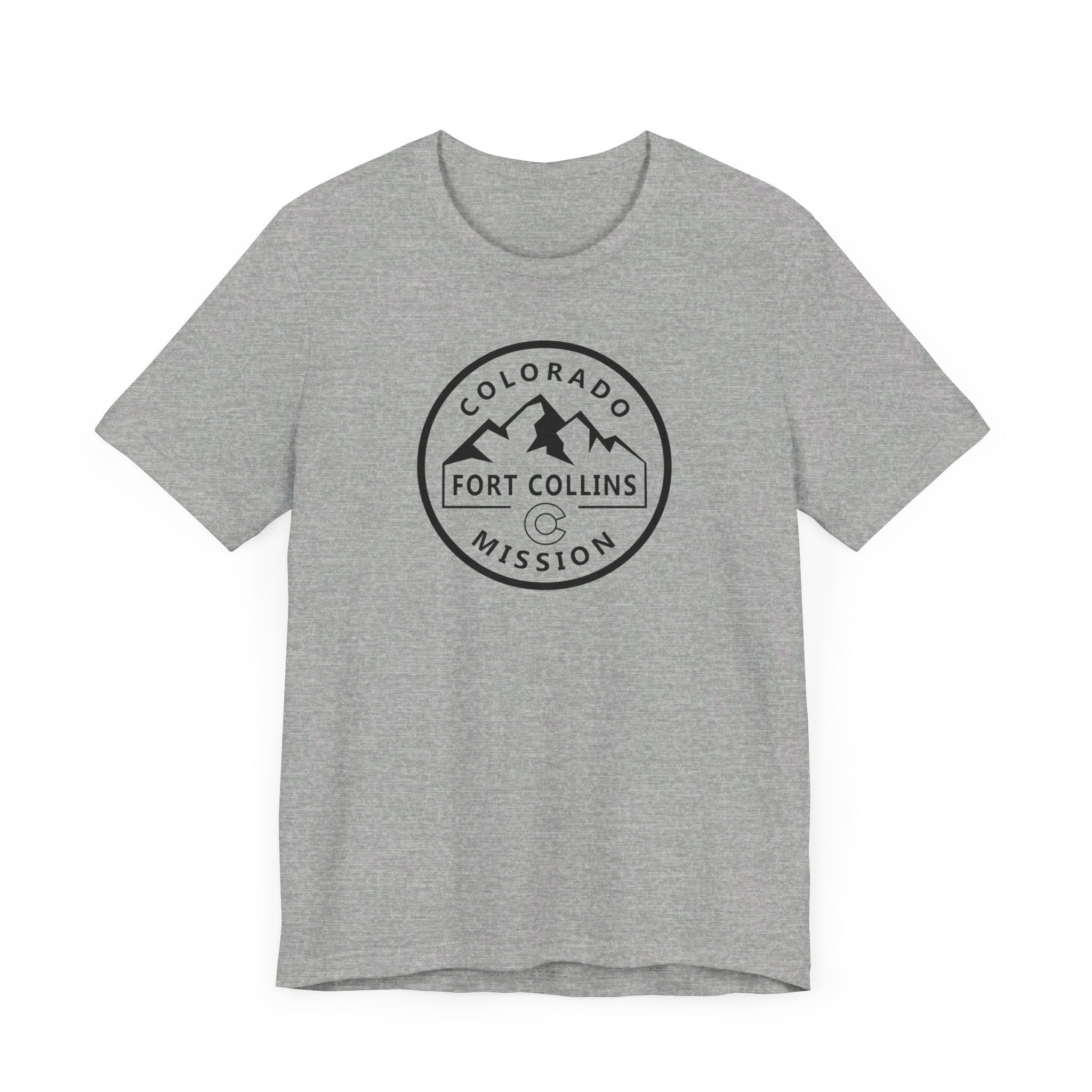 Colorado Fort Collins Mission Circular Monochrome Logo T-Shirt - Latter-Day Saint LDS Missionary Gift - Book of Mormon