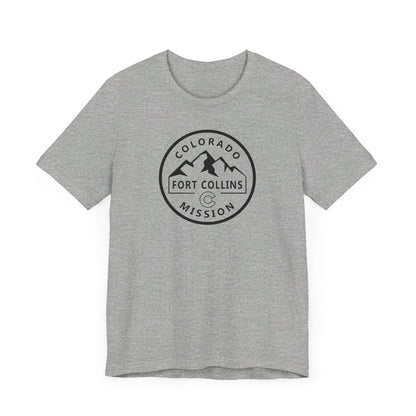 Colorado Fort Collins Mission Circular Monochrome Logo T-Shirt - Latter-Day Saint LDS Missionary Gift - Book of Mormon
