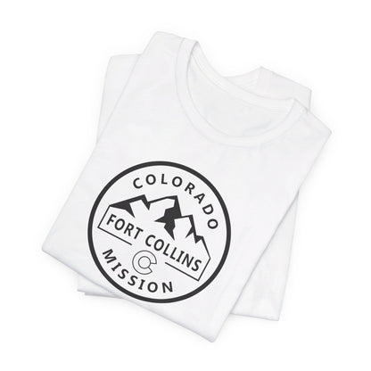 Colorado Fort Collins Mission Circular Monochrome Logo T-Shirt - Latter-Day Saint LDS Missionary Gift - Book of Mormon