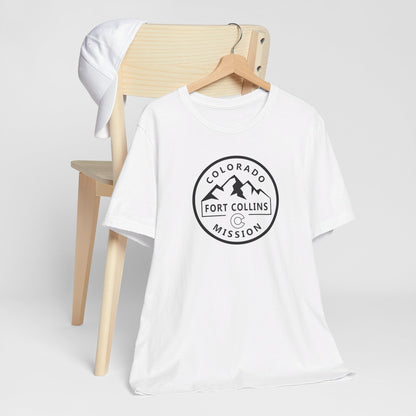 Colorado Fort Collins Mission Circular Monochrome Logo T-Shirt - Latter-Day Saint LDS Missionary Gift - Book of Mormon