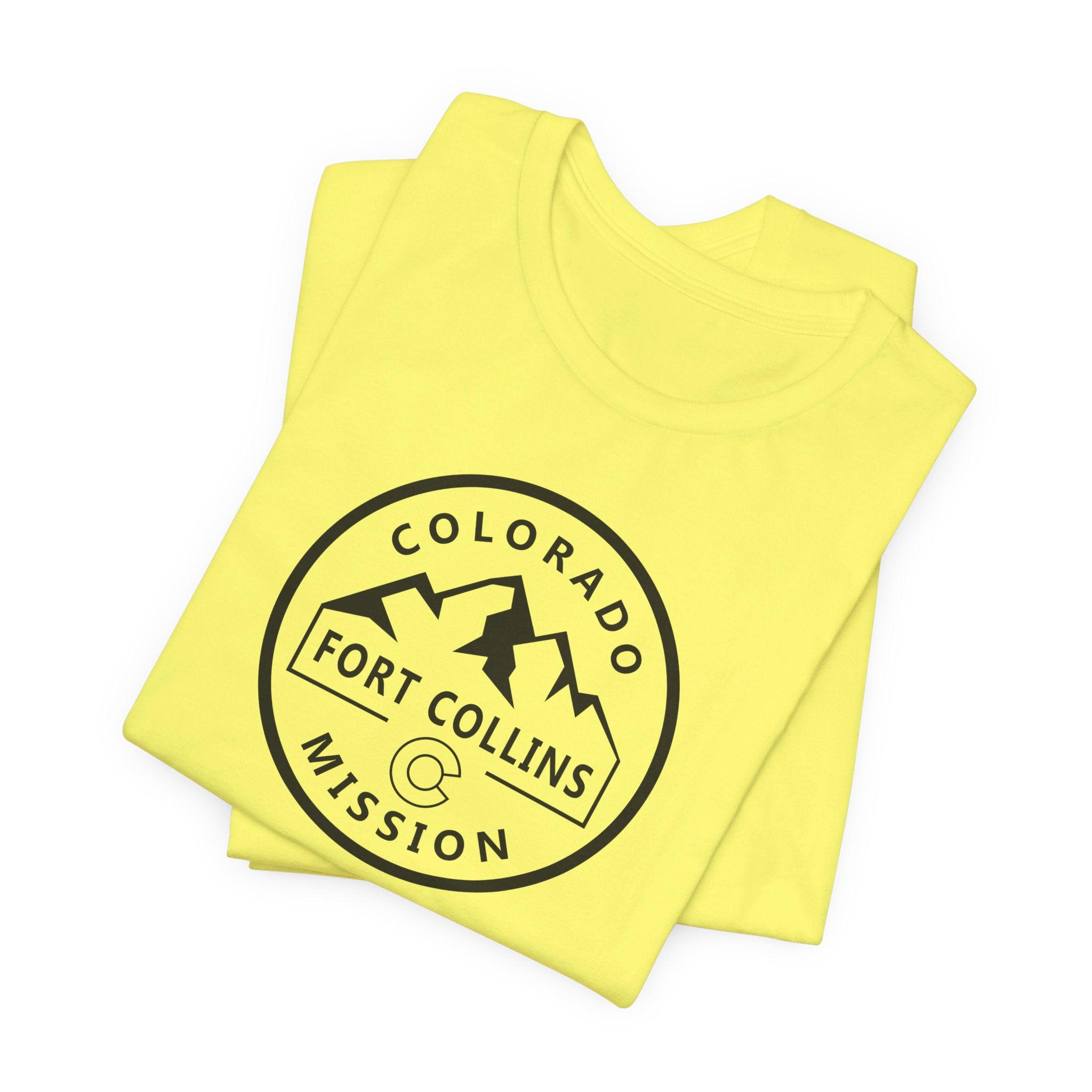 Colorado Fort Collins Mission Circular Monochrome Logo T-Shirt - Latter-Day Saint LDS Missionary Gift - Book of Mormon