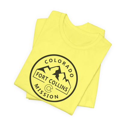 Colorado Fort Collins Mission Circular Monochrome Logo T-Shirt - Latter-Day Saint LDS Missionary Gift - Book of Mormon