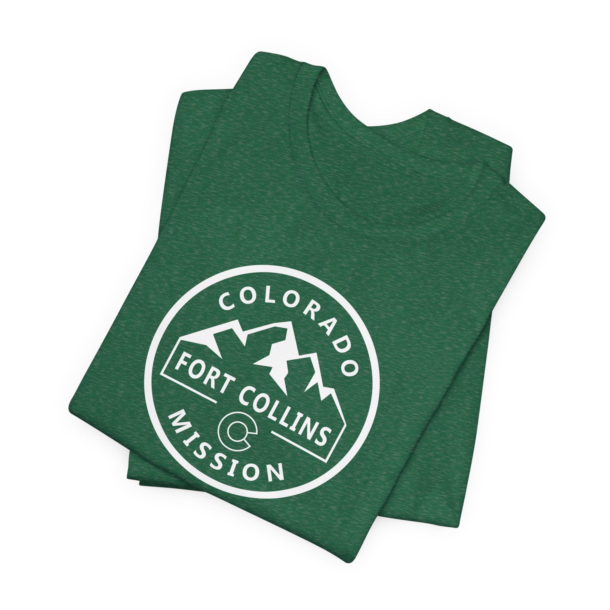 Colorado Fort Collins Mission Circular Monochrome Logo T-Shirt - Latter-Day Saint LDS Missionary Gift - Book of Mormon