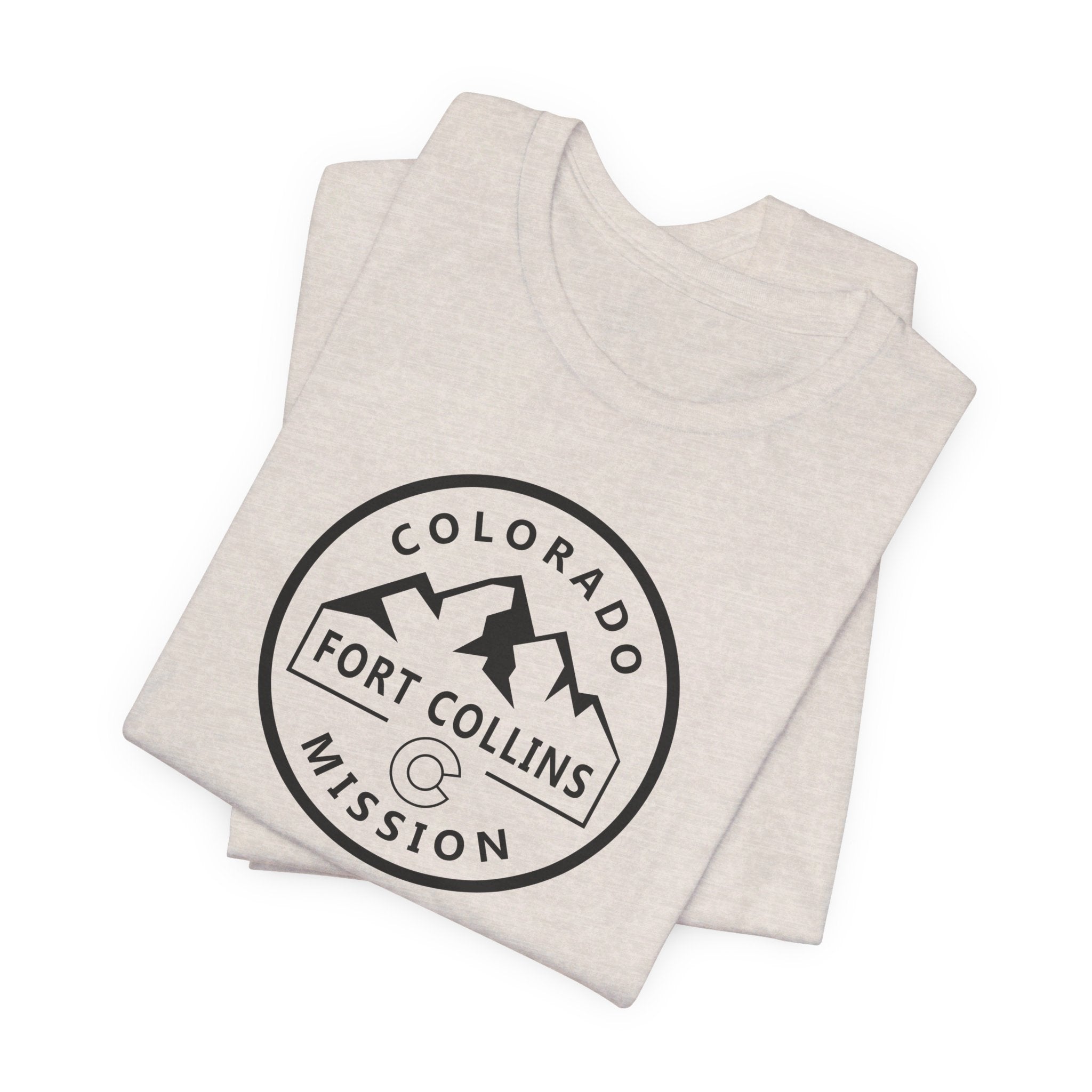 Colorado Fort Collins Mission Circular Monochrome Logo T-Shirt - Latter-Day Saint LDS Missionary Gift - Book of Mormon