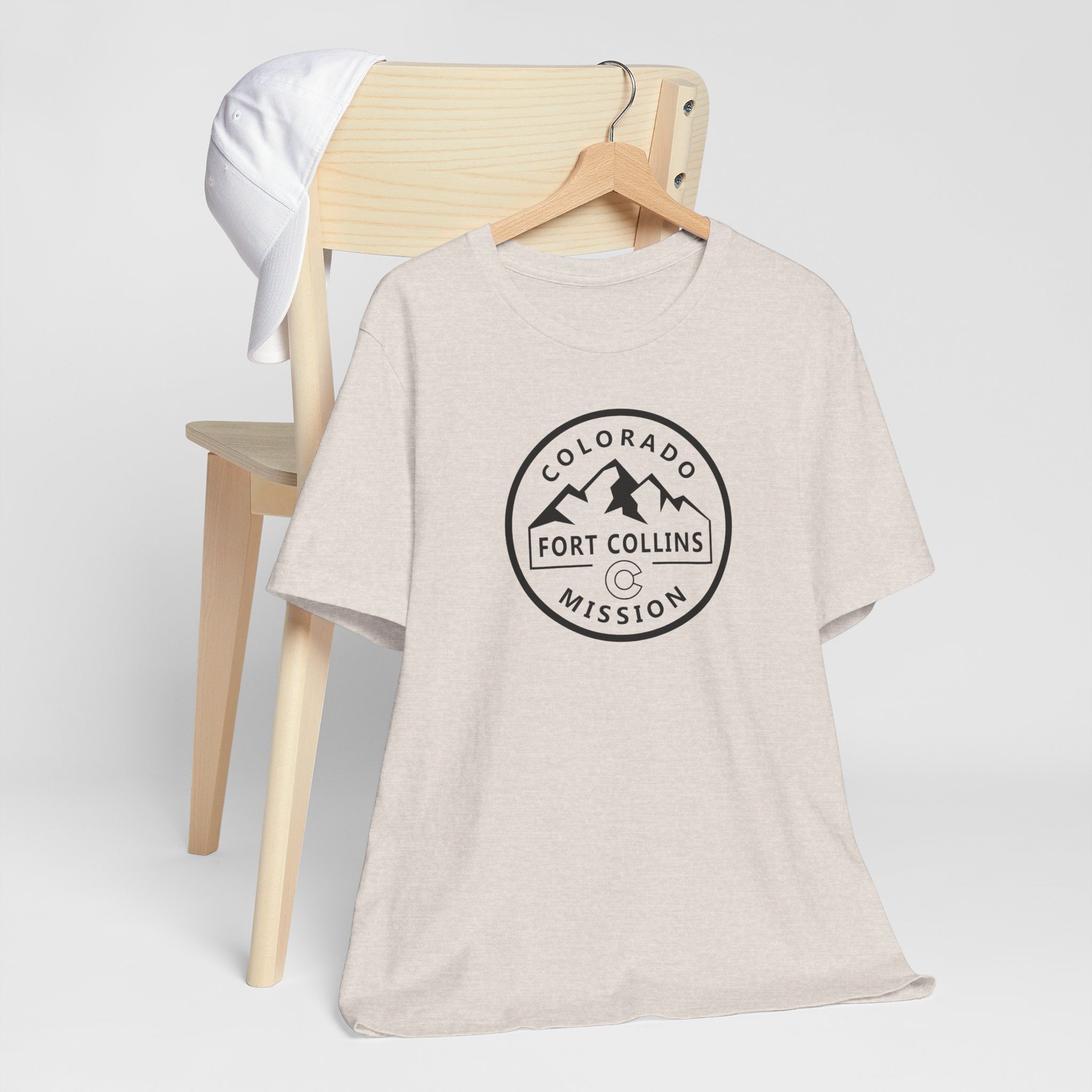 Colorado Fort Collins Mission Circular Monochrome Logo T-Shirt - Latter-Day Saint LDS Missionary Gift - Book of Mormon
