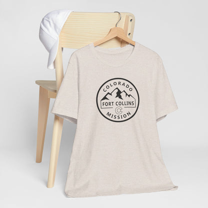 Colorado Fort Collins Mission Circular Monochrome Logo T-Shirt - Latter-Day Saint LDS Missionary Gift - Book of Mormon