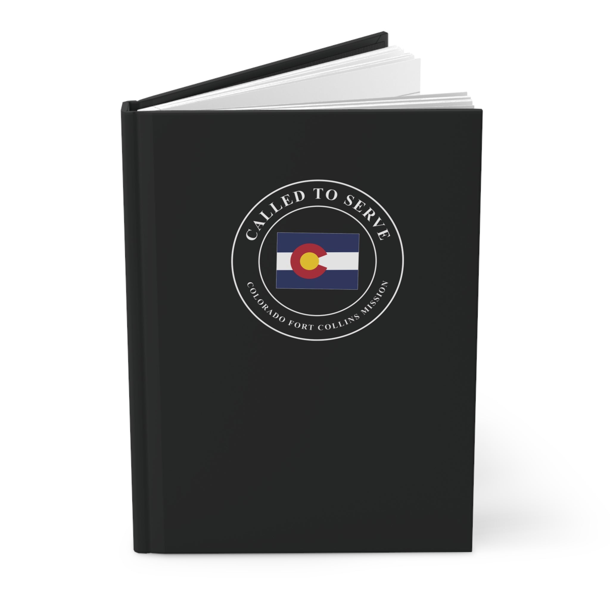 Colorado Fort Collins Mission Flag Map Called to Serve Black Hardcover Journal Matte - Latter-Day Saint LDS Missionary Gift - Book of Mormon