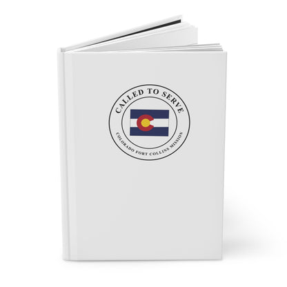 Colorado Fort Collins Mission Flag Map Called to Serve White Hardcover Journal Matte - Latter-Day Saint LDS Missionary Gift - Book of Mormon