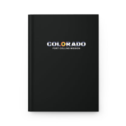 Colorado Fort Collins Mission Flag Title Black Hardcover Journal Matte - Latter-Day Saint LDS Missionary Gift - Book of Mormon
