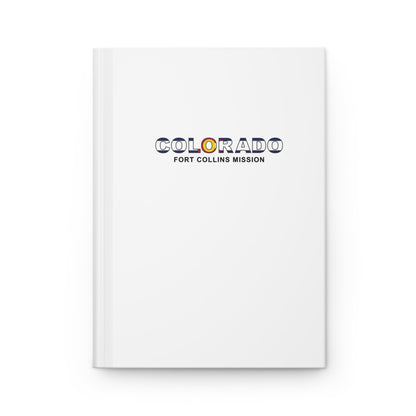 Colorado Fort Collins Mission Flag Title White Hardcover Journal Matte - Latter-Day Saint LDS Missionary Gift - Book of Mormon