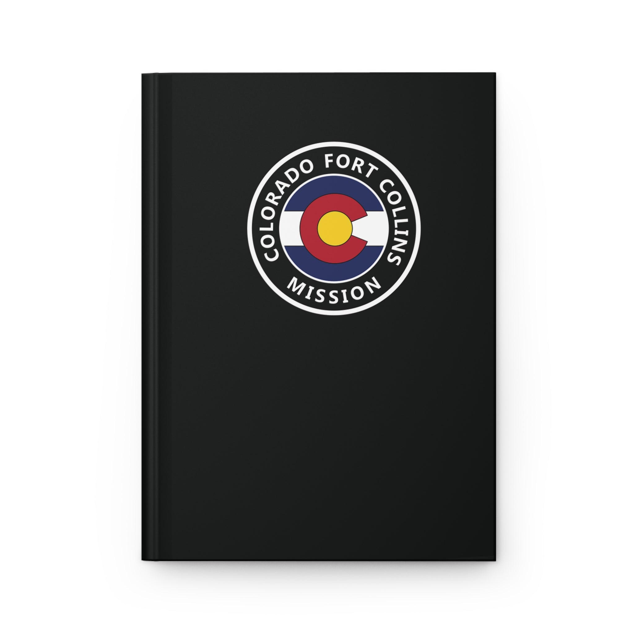 Colorado Fort Collins Mission Logo Design Black Hardcover Journal Matte - Latter-Day Saint LDS Missionary Gift - Book of Mormon