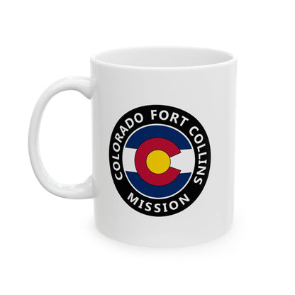 Colorado Fort Collins Mission State Flag Logo Ceramic Mug White Name - Latter-Day Saint LDS Missionary Gift - Book of Mormon