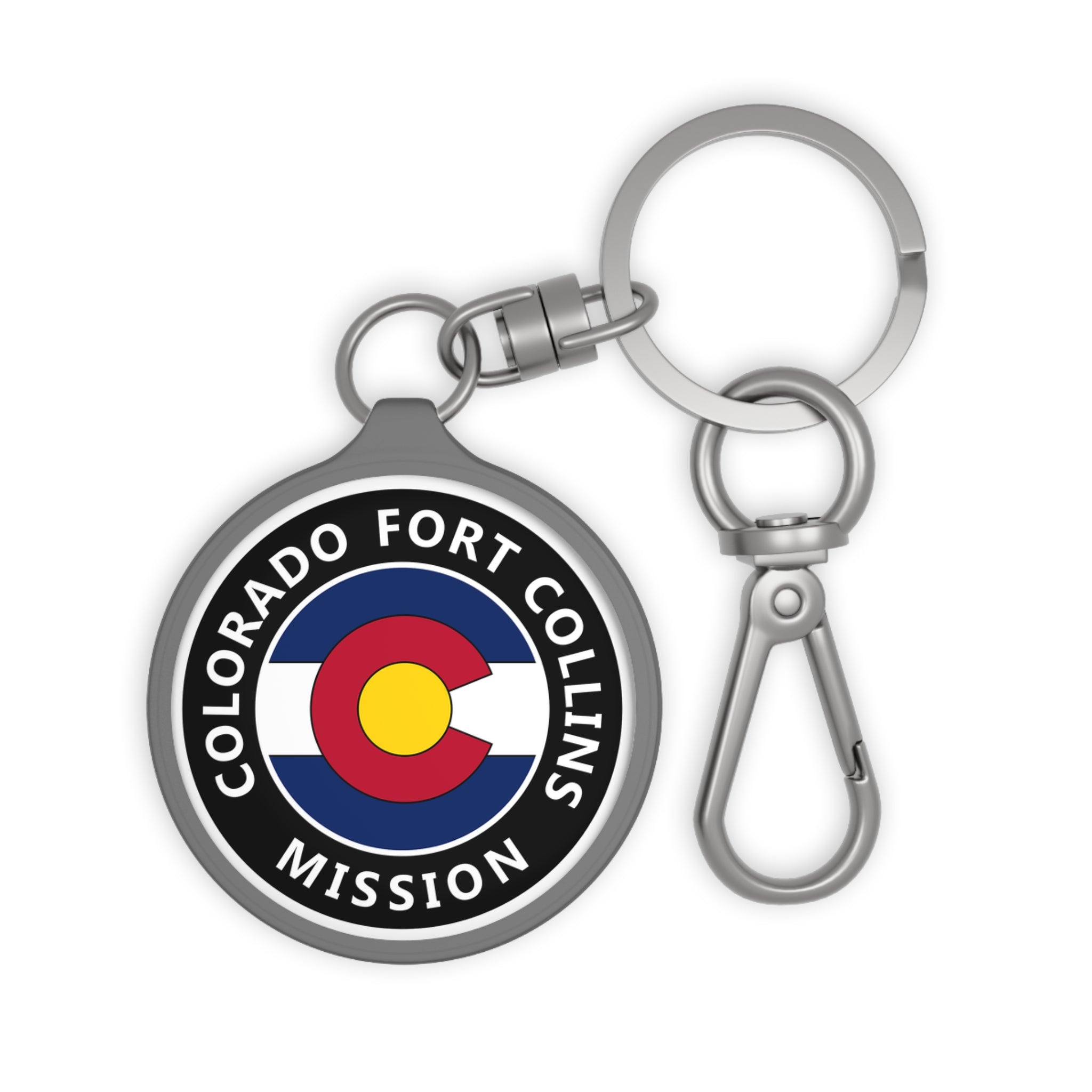 Colorado Fort Collins Mission State Flag Logo Key Tag - Latter-Day Saint LDS Missionary Gift - Book of Mormon