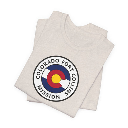 Colorado Fort Collins Mission State Flag Logo (White Border) T-shirt - Latter-Day Saint LDS Missionary Gift - Book of Mormon