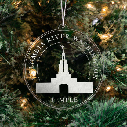 Columbia River Washington Temple Christmas Ornament - Latter-Day Saint LDS Missionary Gift - Book of Mormon