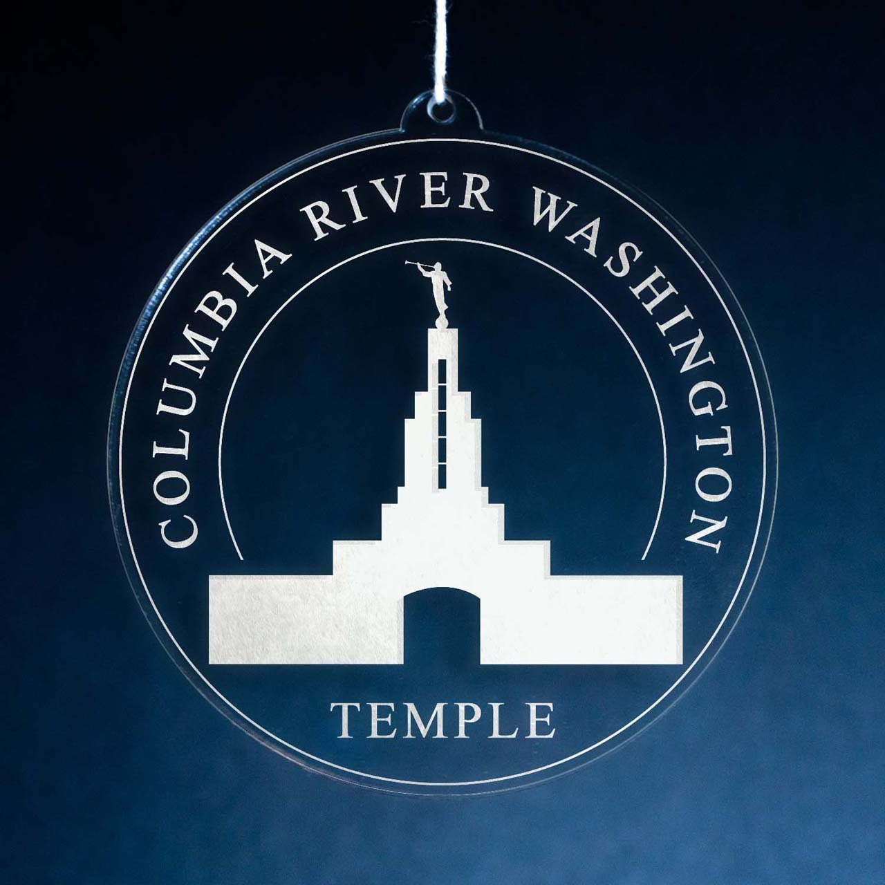 Columbia River Washington Temple Christmas Ornament - Latter-Day Saint LDS Missionary Gift - Book of Mormon