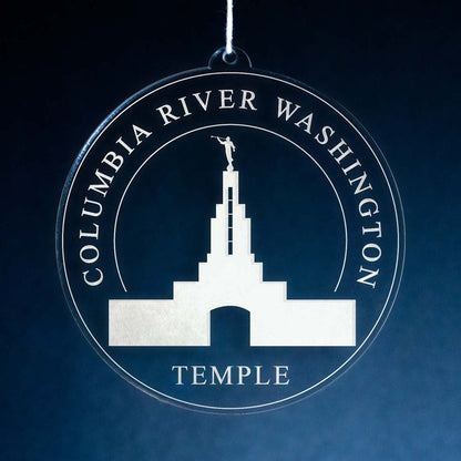 Columbia River Washington Temple Christmas Ornament - Latter-Day Saint LDS Missionary Gift - Book of Mormon