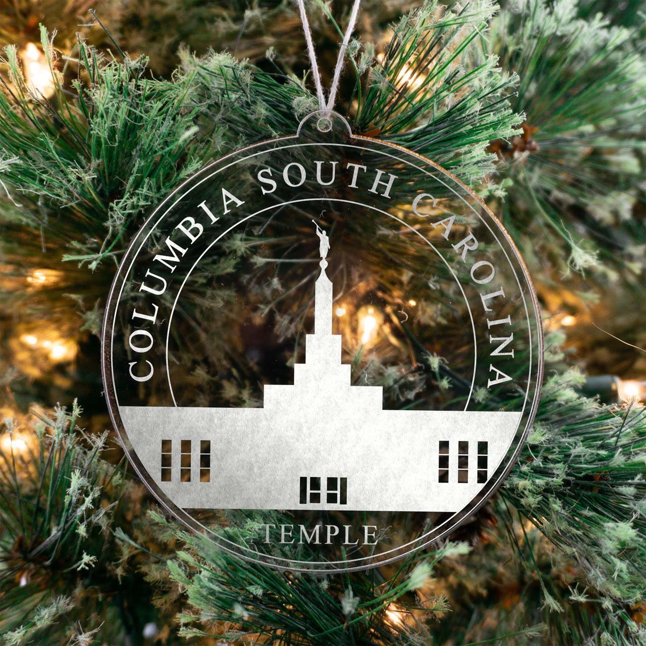 Columbia South Carolina Temple Christmas Ornament - Latter-Day Saint LDS Missionary Gift - Book of Mormon