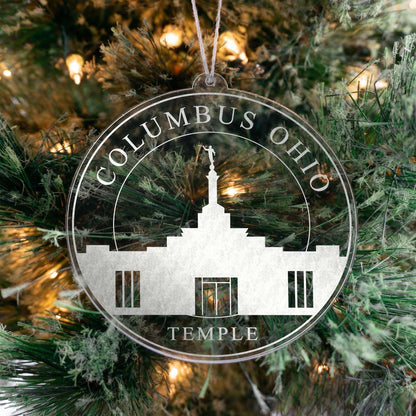 Columbus Ohio Temple Christmas Ornament - Latter-Day Saint LDS Missionary Gift - Book of Mormon