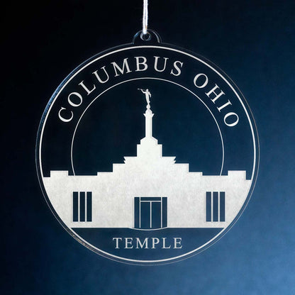 Columbus Ohio Temple Christmas Ornament - Latter-Day Saint LDS Missionary Gift - Book of Mormon