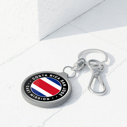 Costa Rica San Jose East Mission Circle Flag Key Tag - Latter-Day Saint LDS Missionary Gift - Book of Mormon