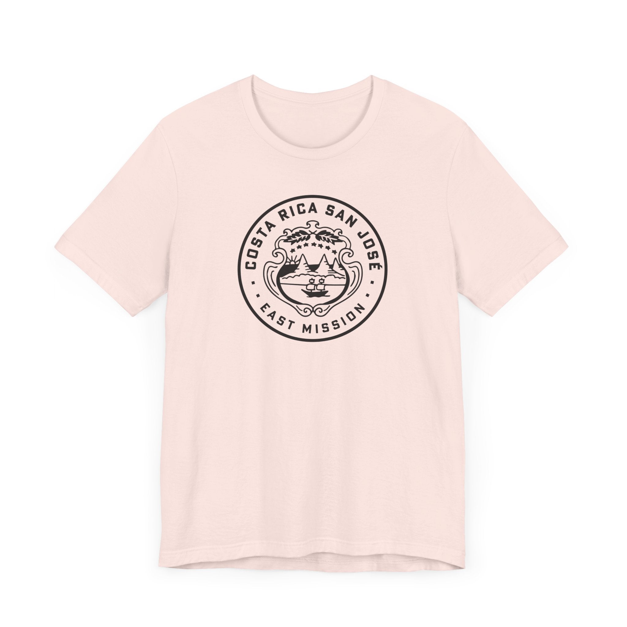 Costa Rica San Jose East Mission Circular Monochrome Logo T-Shirt - Latter-Day Saint LDS Missionary Gift - Book of Mormon