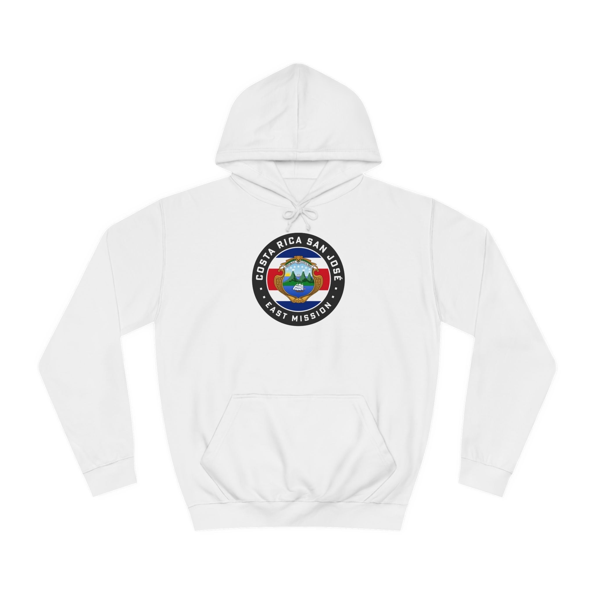 Costa Rica San Jose East Mission Flag Logo (Black Border) College Hoodie