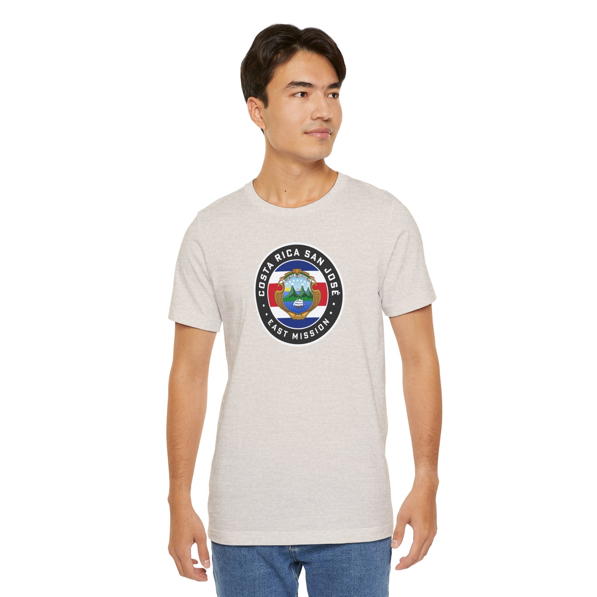 Costa Rica San Jose East Mission Flag Logo (Black Border) T-shirt - Latter-Day Saint LDS Missionary Gift - Book of Mormon