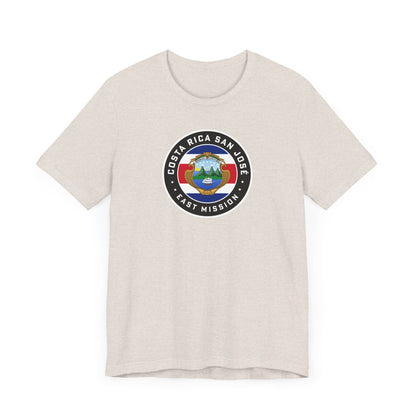 Costa Rica San Jose East Mission Flag Logo (Black Border) T-shirt - Latter-Day Saint LDS Missionary Gift - Book of Mormon