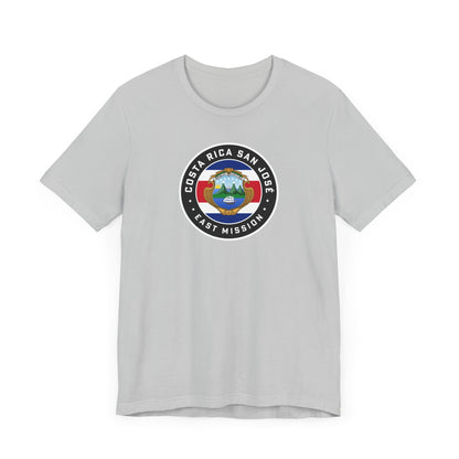 Costa Rica San Jose East Mission Flag Logo (Black Border) T-shirt - Latter-Day Saint LDS Missionary Gift - Book of Mormon