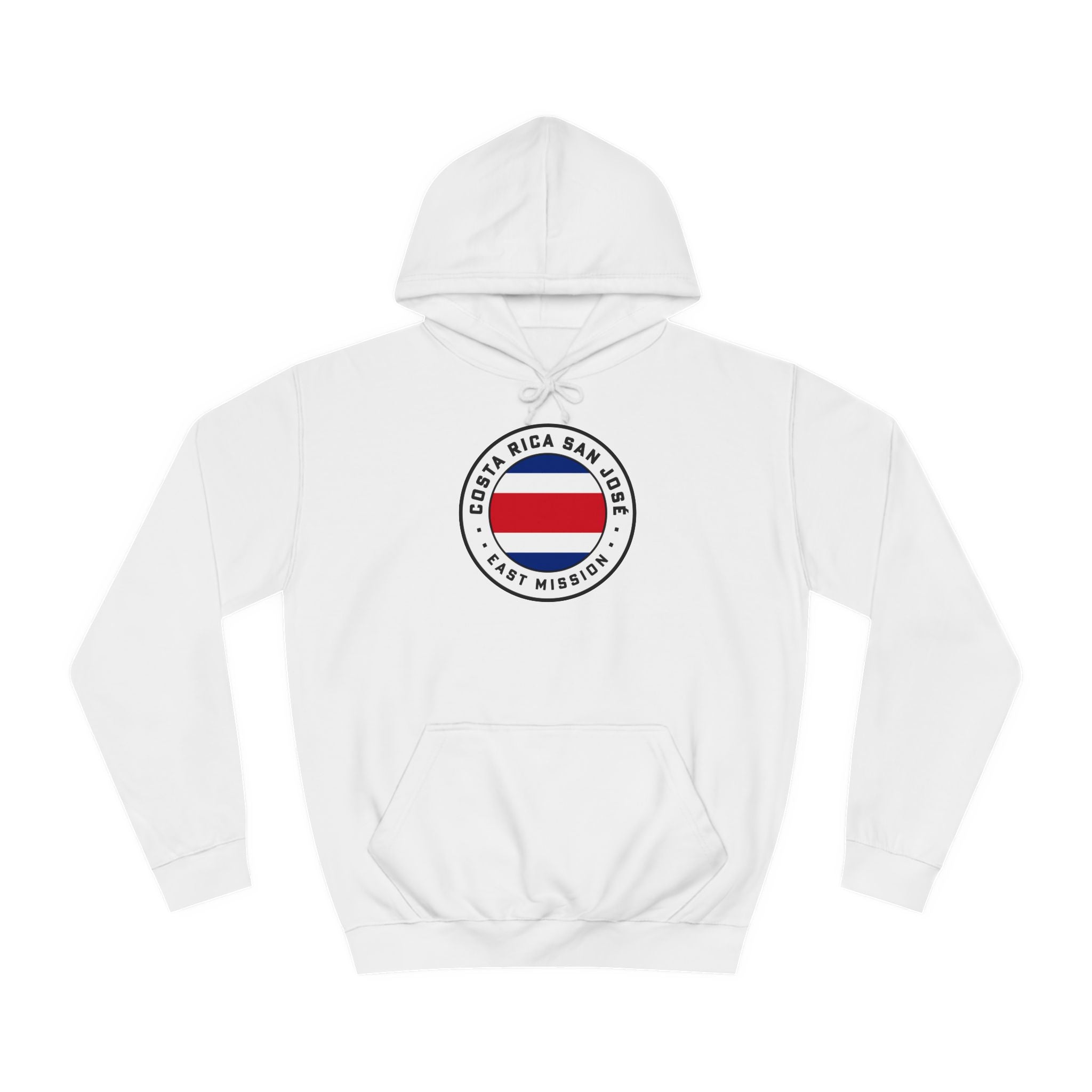 Costa Rica San Jose East Mission Flag Logo (White Border) College Hoodie