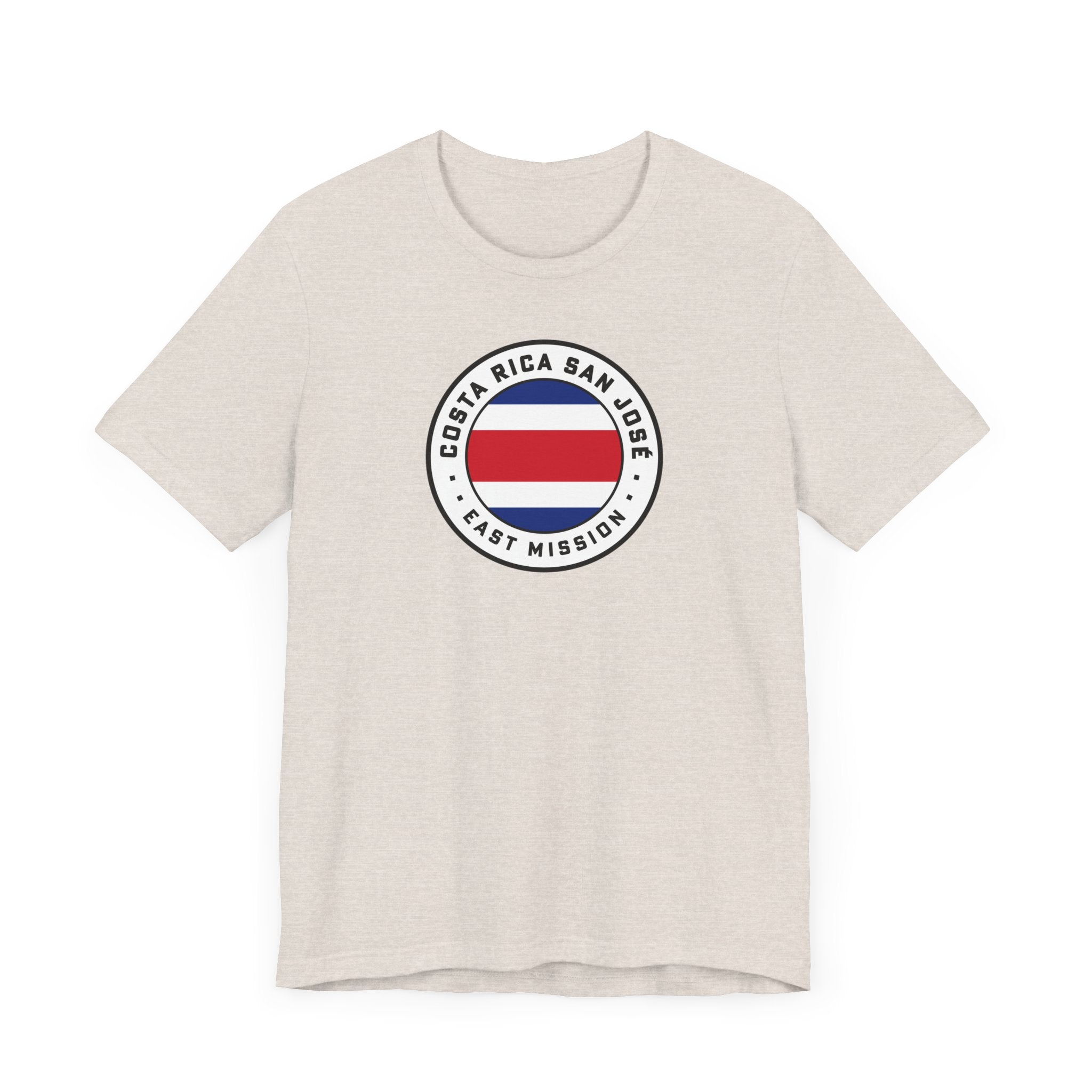 Costa Rica San Jose East Mission Flag Logo (White Border) T-shirt - Latter-Day Saint LDS Missionary Gift - Book of Mormon