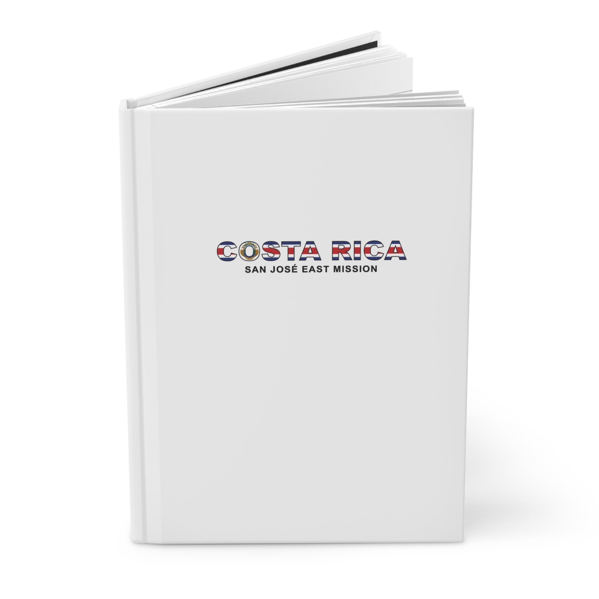 Costa Rica San Jose East Mission Flag Title White Hardcover Journal Matte - Latter-Day Saint LDS Missionary Gift - Book of Mormon